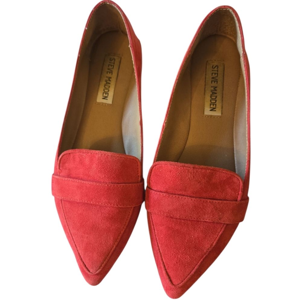 Steve Madden Jainna Loafer Flat Orange/Coral Size 5.5 - Picture 2 of 5